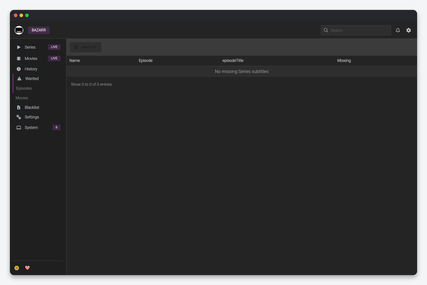 Bazarr Setup Guide: Automatic Subtitles for Your Seedbox 2 Bazarr Wanted page on a seedbox listing episodes missing subtitles