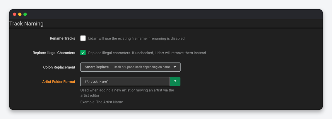 Lidarr Settings Explained: Every Option, Tuned for a Seedbox 1 Lidarr Media Management Track Naming settings