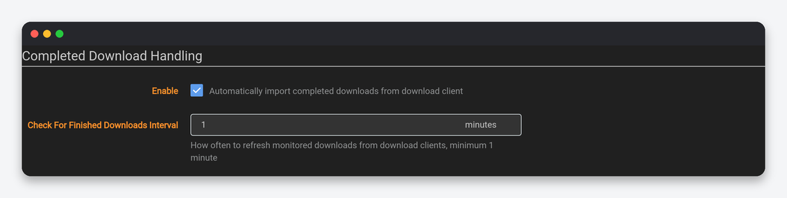Radarr Settings Explained: Every Option, Tuned for a Seedbox 11 Radarr Completed Download Handling settings