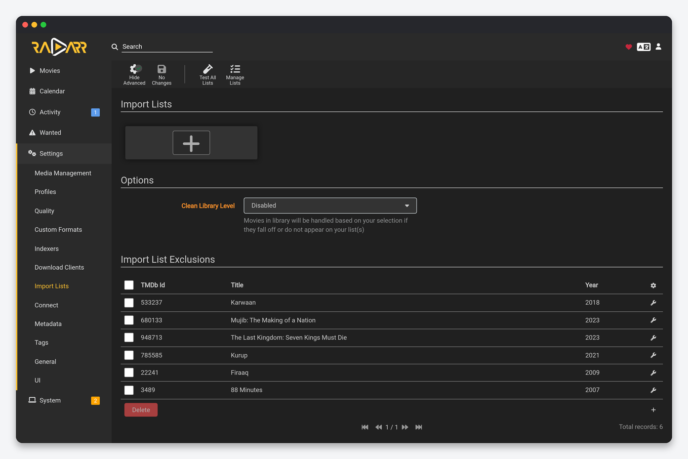 Radarr Settings Explained: Every Option, Tuned for a Seedbox 12 Radarr Import Lists settings