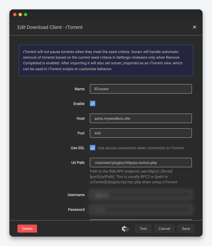 Sonarr Settings Explained: Every Option, Tuned for a Seedbox 10 Sonarr rTorrent download client editor
