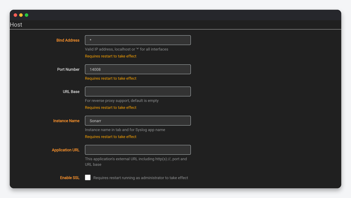 Sonarr Settings Explained: Every Option, Tuned for a Seedbox 17 Sonarr General Host settings