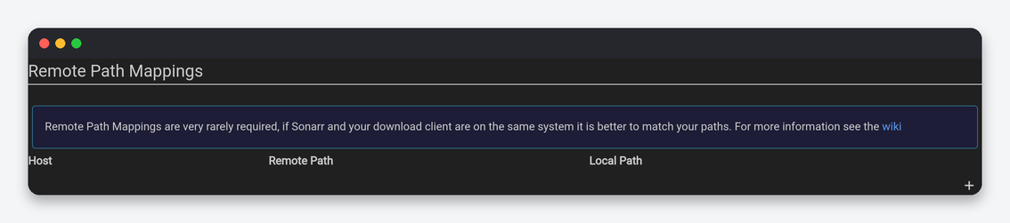 Sonarr Settings Explained: Every Option, Tuned for a Seedbox 12 Sonarr Remote Path Mappings section, empty