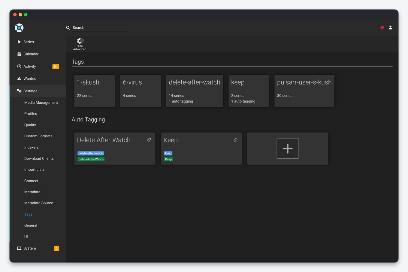 Sonarr Settings Explained: Every Option, Tuned for a Seedbox 16 Sonarr Tags and Auto Tagging settings