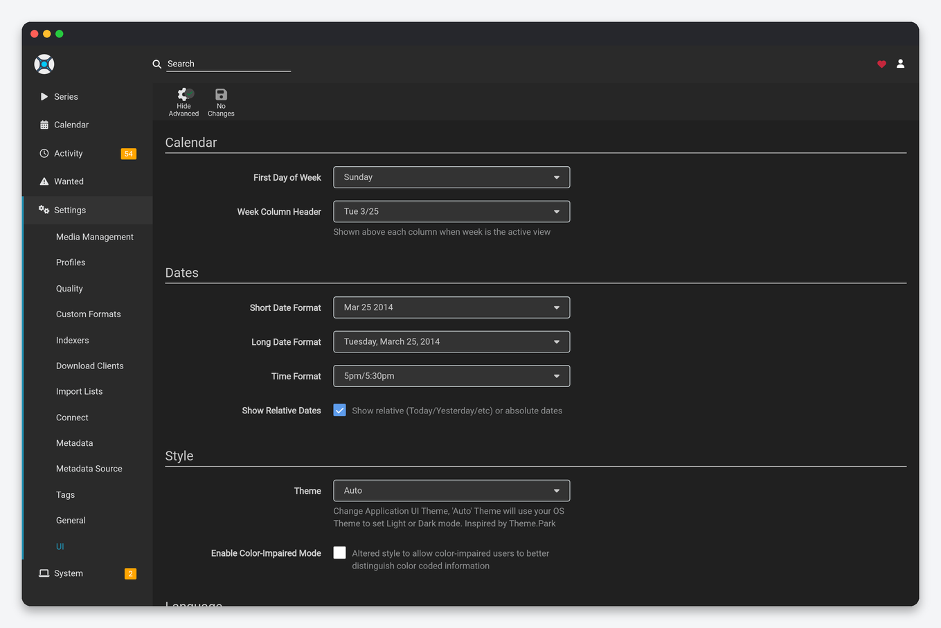 Sonarr Settings Explained: Every Option, Tuned for a Seedbox 20 Sonarr UI settings