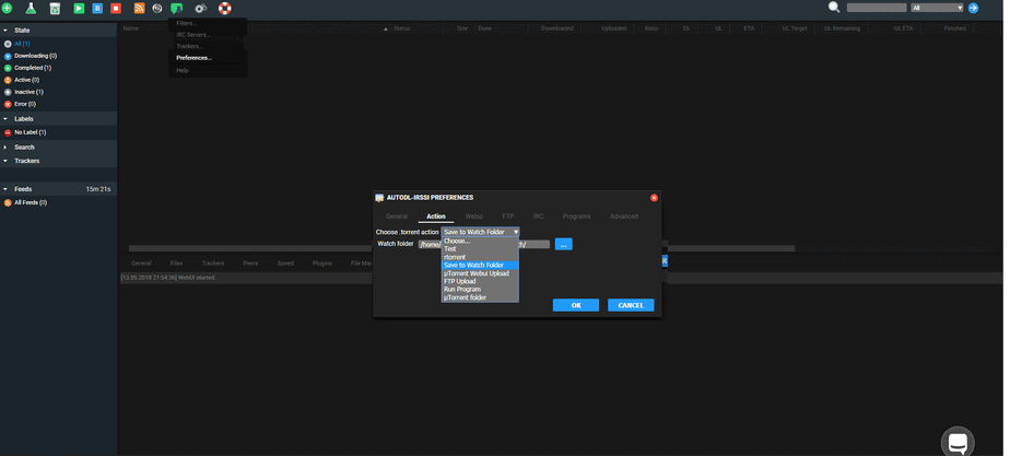Setting Up Irssi With Rutorrent