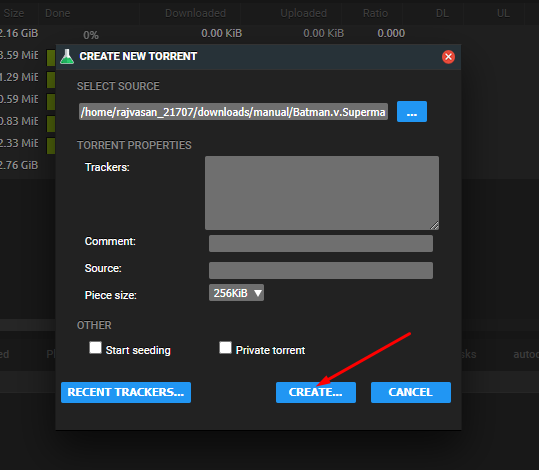 How To Create Torrents Using Rutorrent