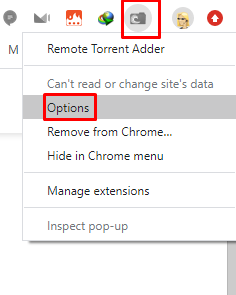 Chrome Remote Torrent Adder