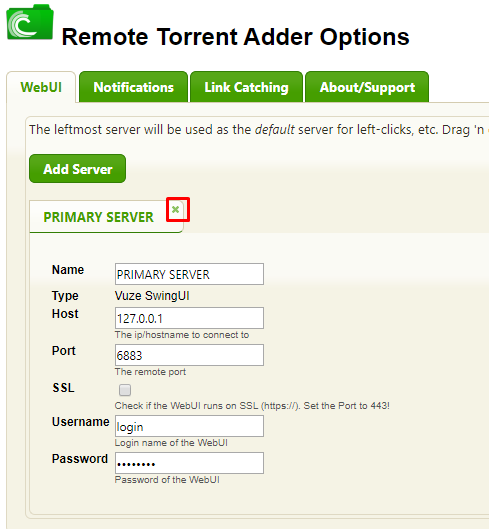 Chrome Remote Torrent Adder