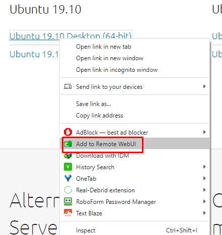 Chrome Remote Torrent Adder