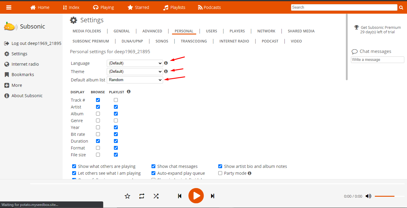 How To Use Subsonic With Your Evoseedbox