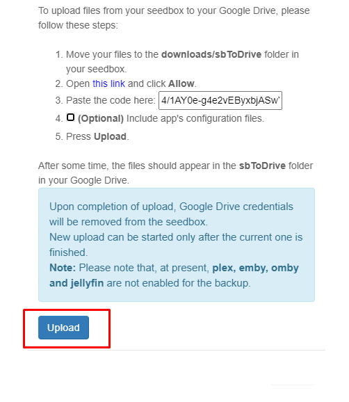 How To Transfer Files From Your Seedbox To Your Google Drive