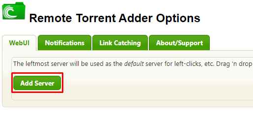 Chrome Remote Torrent Adder