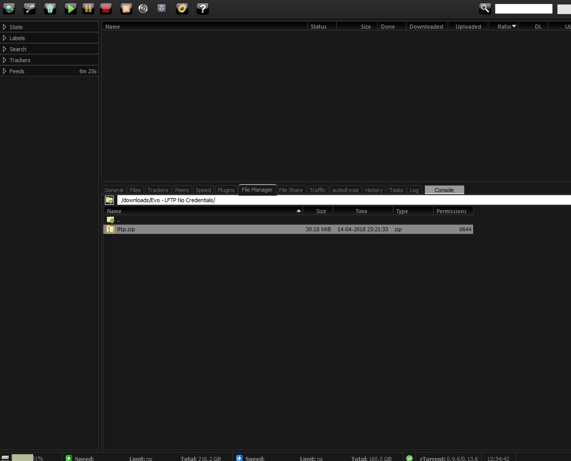 Extracting An Archive With Rutorrent